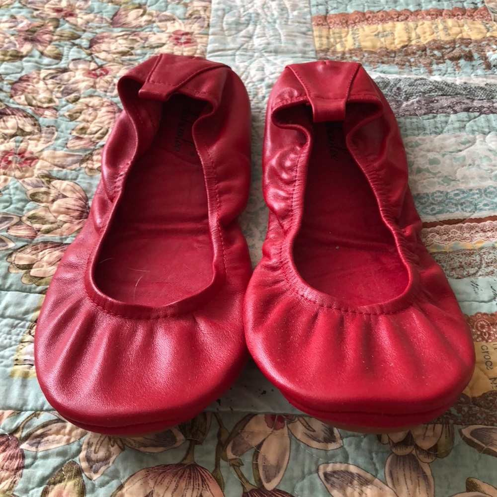 Tieks look-alike size 11/42, cardinal red leather